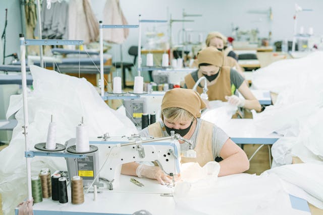 Women Working in a Sewing Factory