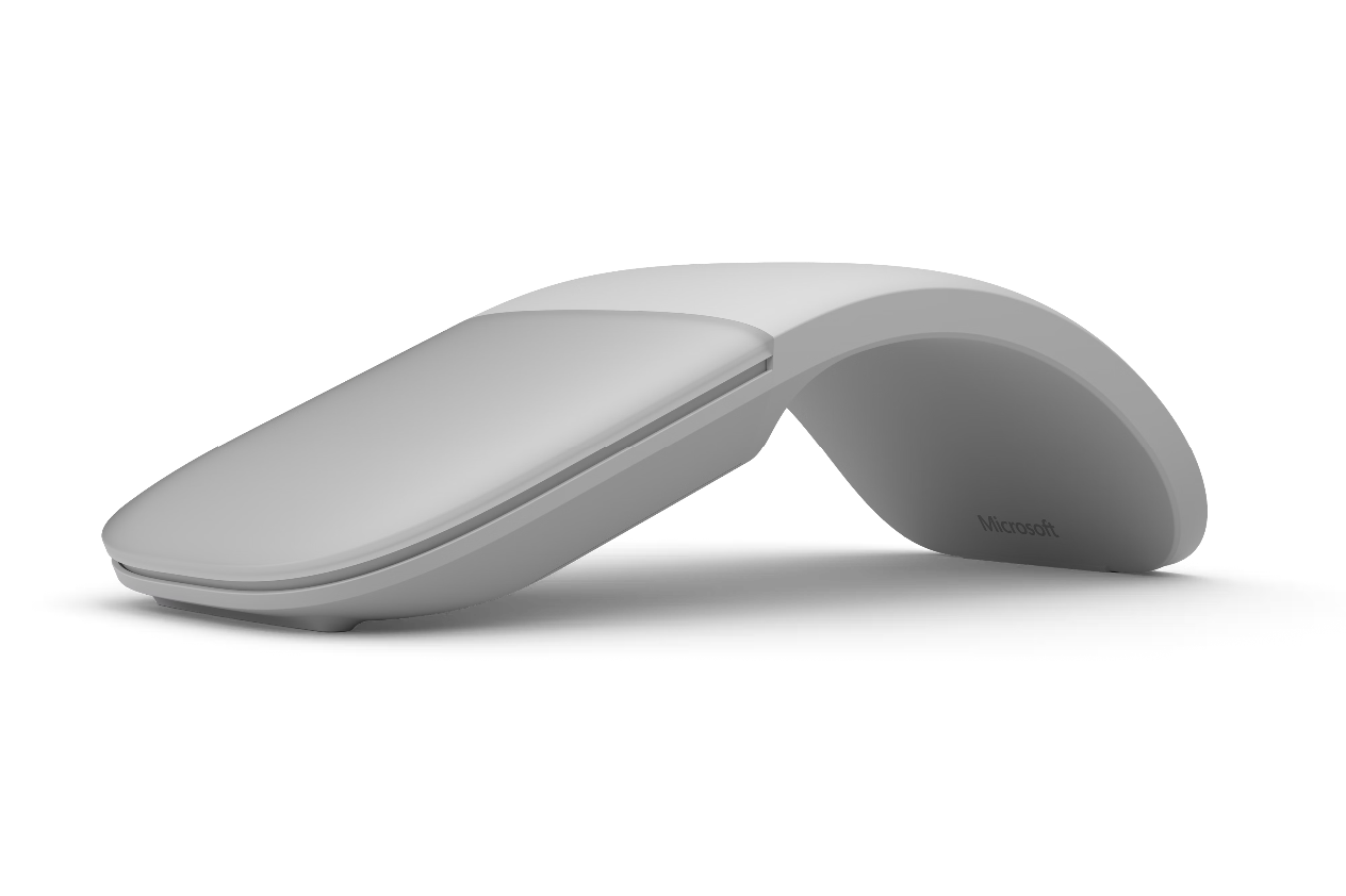 Surface Arc computer mouse in light grey