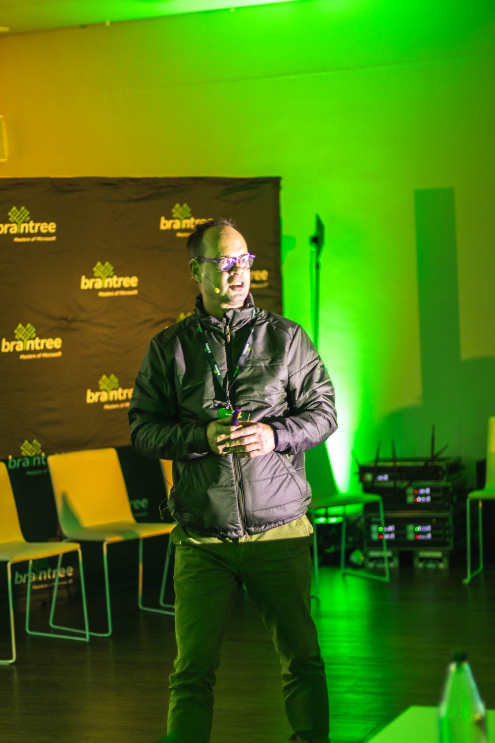 A speaker sharing insights during the session