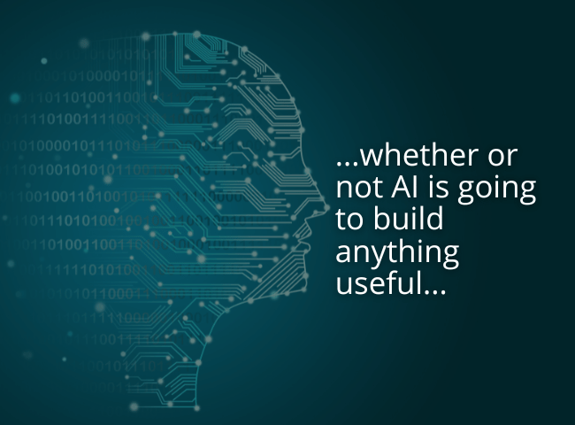 ...whether or not AI is going to build anything useful...