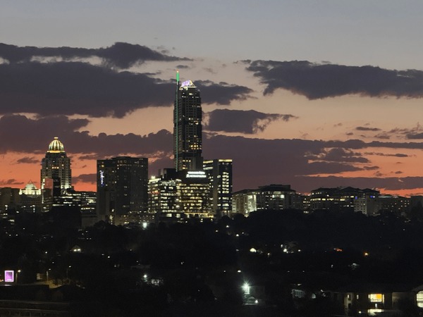 The Sandton skyline at dusk, Johannesburg