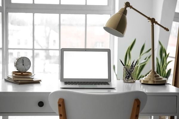 A provisioned device ready on a clean desk